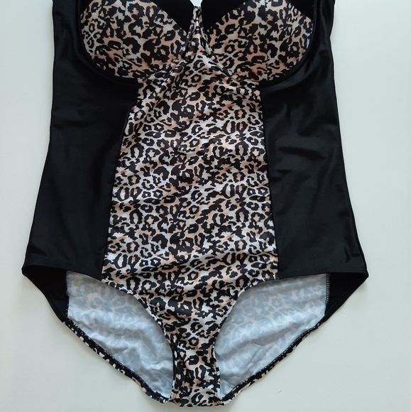 LAST ONE!! Sexy One Piece Swimsuit Leopard Women Plus Size 14 - Picture 6 of 8